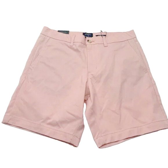 NEW BEN SHERMAN Travel Chino Shorts!  33  Light Pink  Flat Front  8 Inch Inseam - Picture 1 of 4